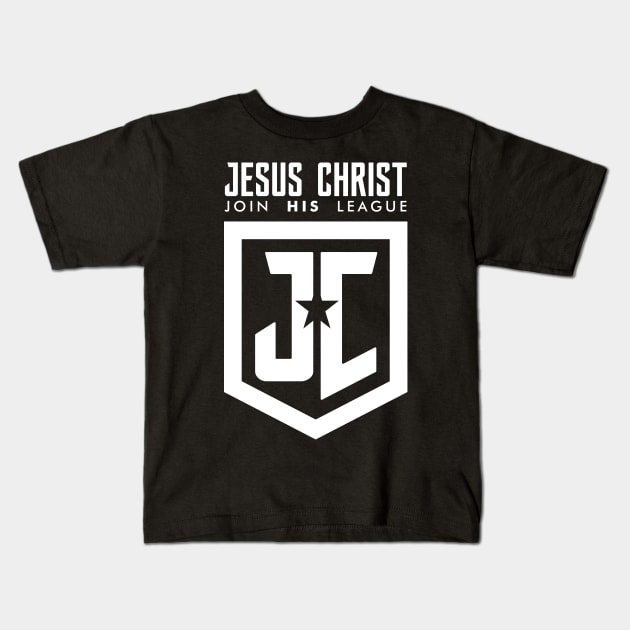 Jesus Christ Join HIS League White Kids T-Shirt by kaitokid